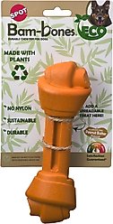 Spot Ethical Products Spot Bambone Eco Knot Bone Peanut Butter Dog Toy, 7.5-in