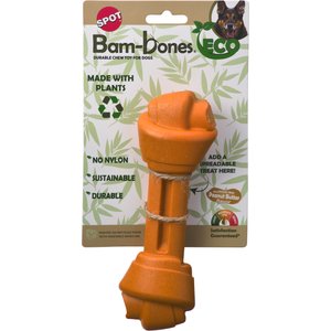 Spot Ethical Products Spot Bambone Eco Knot Bone Peanut Butter Dog Toy, 7.5-in