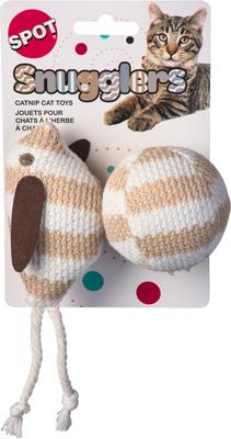 Show full view: Spot Ethical Products Spot Snugglers Bird & Ball Cat Toy, 2 count slide 2 of 4