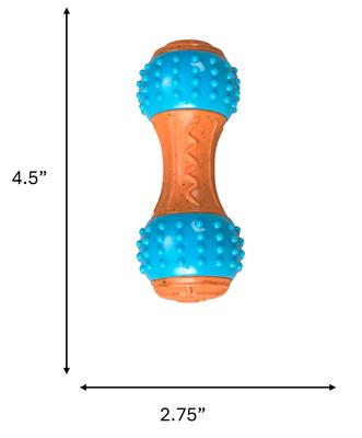 Show full view: Spot Ethical Products Spot Bambone+ Giggler Dumbell Peanut Butter Dog Toy, 5.5-in slide 4 of 4