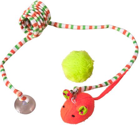 Show full view: Spot Ethical Products Spot Twisted Fun Dinosaur & Pom Pom Cat Toy slide 6 of 8
