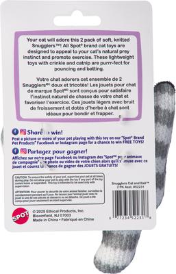 Show full view: Spot Ethical Products Spot Snugglers Cat & Ball Cat Toy, 2 count slide 3 of 4