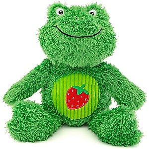GURU Soft Scents Frog Scented Squeak & Crinkle Plush Dog Toy