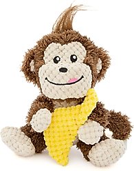 GURU Loveys Monkey Plush Interactive Squeak Dog Toy