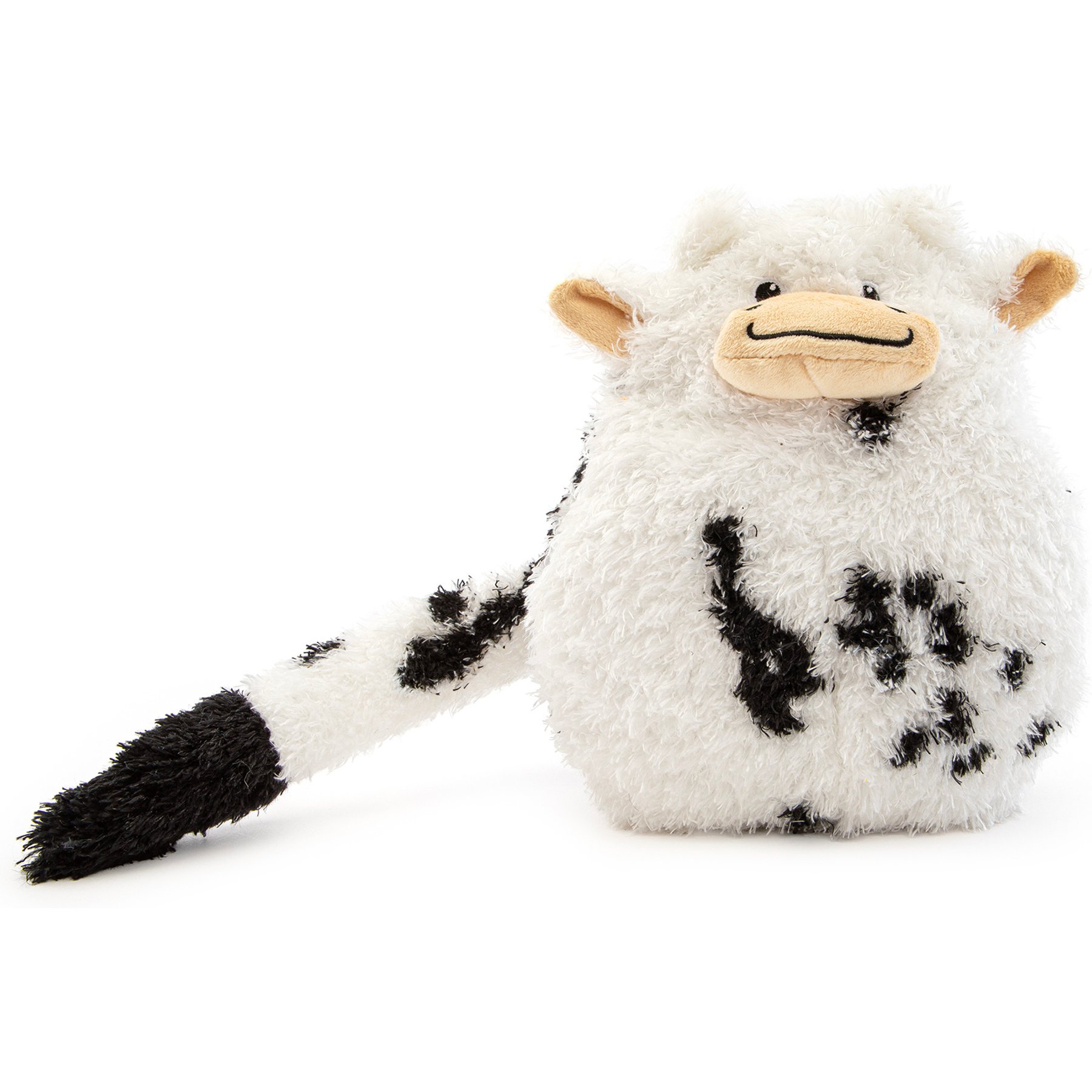 GURU Hide-A-Tail Cow Crinkle & Squeak Puzzle Dog Toy, Medium