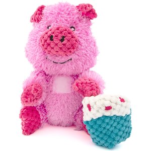 GURU Loveys Pig Plush Interactive Squeak Dog Toy