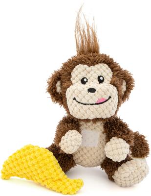 Show full view: GURU Loveys Monkey Plush Interactive Squeak Dog Toy slide 5 of 5