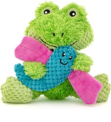 GURU Loveys Frog Plush Interactive Squeak Dog Toy