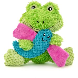GURU Loveys Frog Plush Interactive Squeak Dog Toy