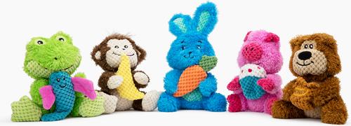 Show full view: GURU Loveys Bear Plush Interactive Squeak Dog Toy slide 3 of 5