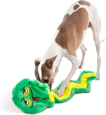 Show full view: GURU Hide-A-Tail Green Snake Crinkle & Squeak Puzzle Dog Toy, Large slide 2 of 6