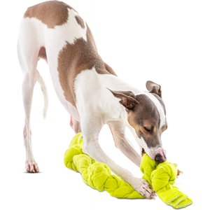 GURU Squeaking Tennis Snuffle Rope Interactive Tug & Treat Dog Toy, Medium: 18-in