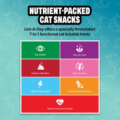 Show full view: PetBeing Lick a Day 7-in-1 Functions Daily Real Meat Lickable Chicken & Tuna Supplement for Cats, 28 Count slide 3 of 7