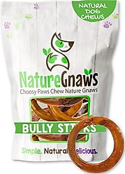 Nature Gnaws Beef Bully Rings Natural Dog Chew Treats, 5 count slide 1 of 7