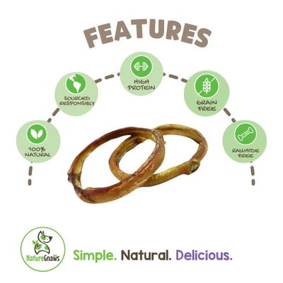 Show full view: Nature Gnaws Beef Bully Rings Natural Dog Chew Treats, 5 count slide 3 of 9