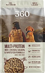 360 Pet Nutrition Multi-Protein Grain-Free Adult Raw Freeze-Dried Dog Food, 48-oz bag slide 1 of 6