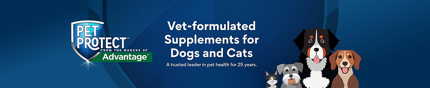 Pet protect, form the makes of Advantage. Vet-formulated supplements for dogs & cats. A trusted leader in pet health for 25 years.