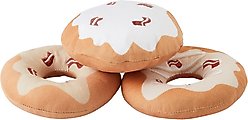 Frisco Fall Maple Bacon Donut Plush Cat Toy with Catnip, 3 count