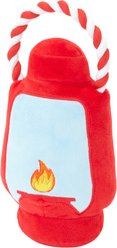 Frisco Camping Lantern Plush with Rope Squeaky Dog Toy, Medium/Large