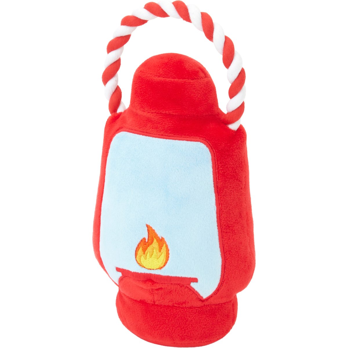 Frisco Camping Lantern Plush with Rope Squeaky Dog Toy, Medium/Large