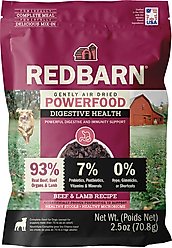Redbarn Powerfood Digestive Health Beef & Lamb Gently Air Dried Dog Food, 2.5-oz bag