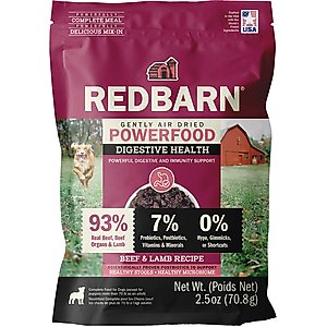Redbarn Powerfood Digestive Health Beef & Lamb Gently Air Dried Dog Food, 2.5-oz bag