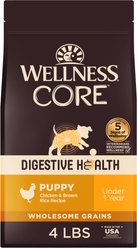 Wellness CORE Digestive Health Puppy Chicken & Brown Rice Dry Dog Food, 4-lb bag