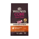 Wellness CORE Digestive Health Sensitive Stomach Small Breed Adult Wholesome Grains High-Protein Natural Chicken Dry Dog Food, 12-lb bag