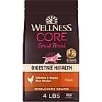 Wellness CORE Digestive Health Wholesome Grains Chicken & Brown Rice Recipe Small Breed Dry Dog Food, 4-lb bag