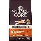 Wellness CORE Digestive Health Wholesome Grains Chicken & Brown Rice Recipe Dry Dog Food, 24-lb bag