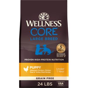 Wellness CORE Grain-Free Large Breed Puppy Deboned Chicken Recipe Dry Dog Food, 24-lb bag