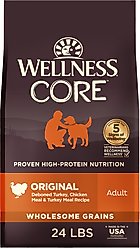 Wellness CORE Wholesome Grains Original Recipe High Protein Dry Dog Food, 24-lb bag