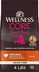 Wellness CORE Grain-Free Small Breed Turkey & Chicken Recipe Dry Dog Food, 4-lb bag