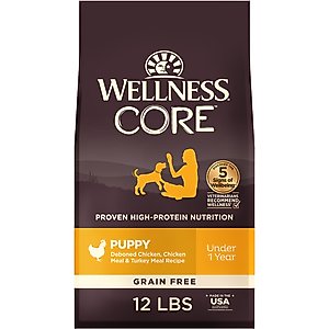 Wellness CORE Grain-Free Puppy Chicken & Turkey Recipe Dry Dog Food, 12-lb bag