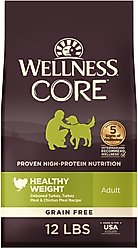 Wellness CORE Grain-Free Healthy Weight Turkey & Chicken Dry Dog Food, 12-lb bag