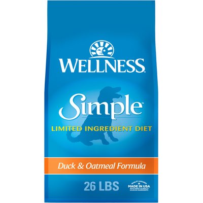 Wellness Wellness Simple Limited Ingredient Diet Duck & Oatmeal Dog Food, 26-lb
