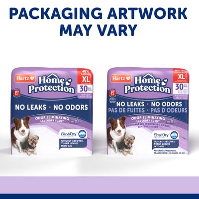 Show full view: Hartz Home Protection No Odor No Leaks Lavender Scented X-Large Dog Pads, 30 x 21-in, 60 count slide 3 of 11
