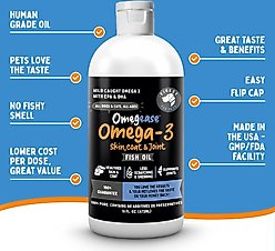 Finest for Pets Omegease Omega-Rich Fish Oil Dog & Cat Supplement, 32-fl oz bottle slide 2 of 8