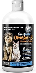 Finest for Pets Omegease Omega-Rich Fish Oil Dog & Cat Supplement, 16-fl oz bottle