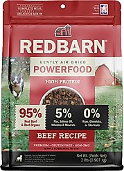 Redbarn Powerfood Beef High Protein Grain-Free Gently Air Dried Dog Food, 32-oz bag
