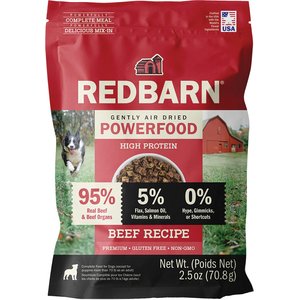 Redbarn Powerfood Beef High Protein Grain-Free Gently Air Dried Dog Food, 2.5-oz bag