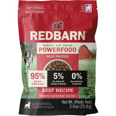 Redbarn Redbarn Powerfood Beef High Protein Grain-Free Gently Air Dried Dog Food, 2.5-oz bag