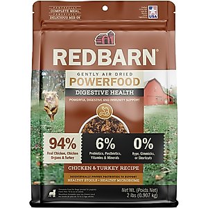 Redbarn Powerfood Digestive Health Chicken & Turkey Gently Air Dried Dog Food, 32-oz bag
