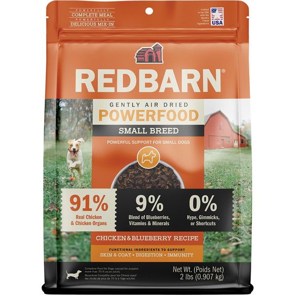 Redbarn Powerfood Small Breed Recipe Chicken & Blueberry Grain-Free Air Dried Dog Food