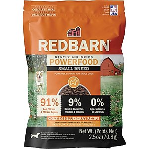 Redbarn Powerfood Small Breed Recipe Chicken & Blueberry Grain-Free Air Dried Dog Food, 2.5-oz bag