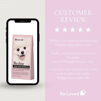 Show full view: Be:Loved Be:clear Natural Tear Stain Removal Supplement for Dogs & Cats, 200-g slide 4 of 5