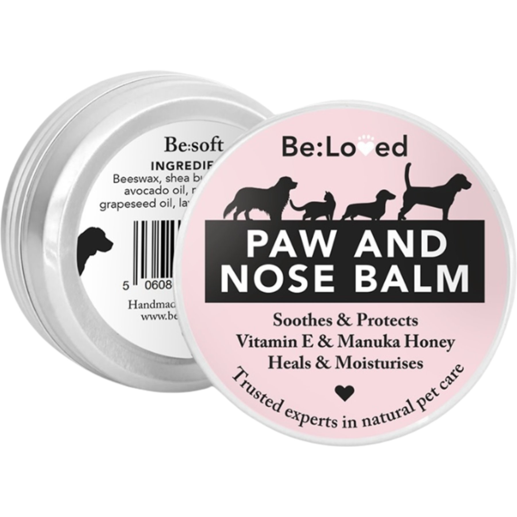 Be:Loved Be:Soft Soothe & Nourish Dog & Cat Paw & Nose Balm, 2.11-oz jar