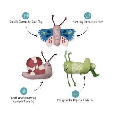 Show full view: Fringe Studio Catch Me If You Can Cat Toy, Multi, Set of 3 slide 2 of 4