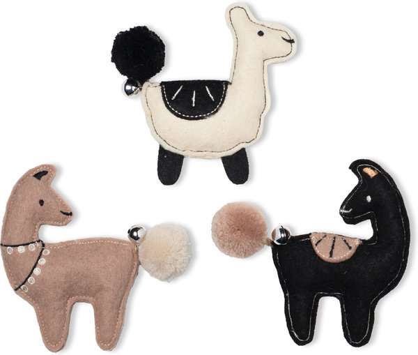 FRINGE STUDIO Llamas Just Say Cat Toy, Multi, Set of