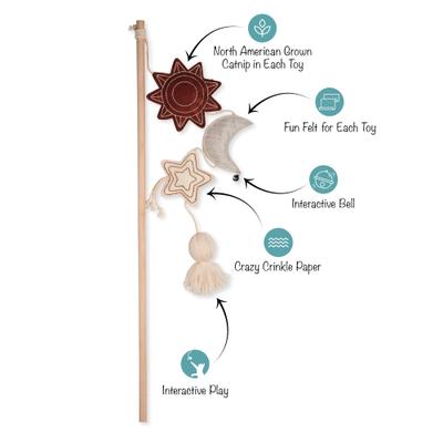 Show full view: Fringe Studio Happy Skies Teaser Cat Toy, Multi slide 2 of 4